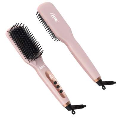 2020 Hot Sales Electric Hair Straightener Brush With damage free negative ions caring hair equipment