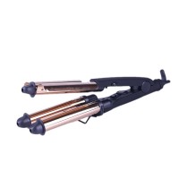 Private label  Professional hair styling tools 3 Barrels Triple Tourmaline Ceramic Hair Curler Hair Waver Curling Iron