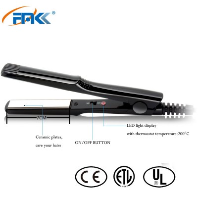 Custom portable flat irons with tourmaline Ceramic plates Mini travel Hair Straightener