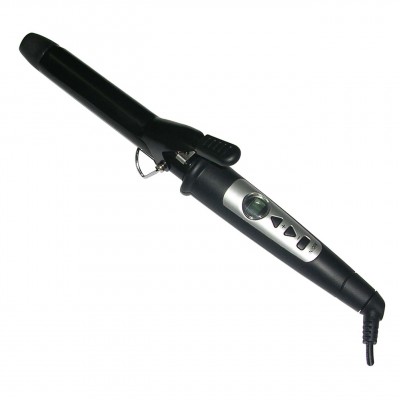 Wholesale Private Label Lcd Digital Curling Iron  With Clipper And Cooling Tip protector