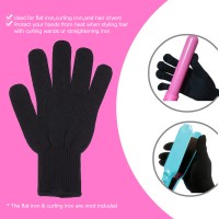 Hair Straightener Perm Curling Hairdressing Heat Resistant Finger Glove Hair Care Styling Tools Thermal Styling Gloves