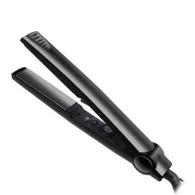 1" Jet Black ionic hair straightener Flat iron tourmaline titanium